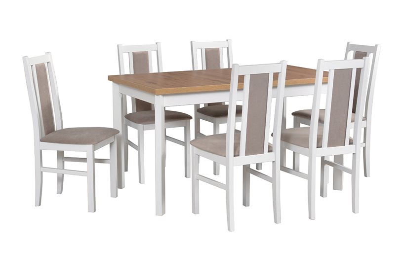 Stół MODENA 1P + krzesła BOS 14 (6szt.) - zestaw DX14
