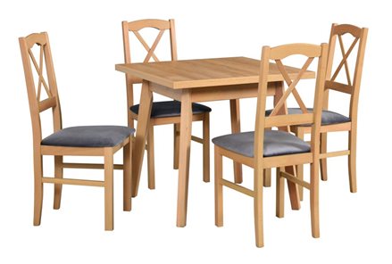 Stół OSLO 1L + krzesła NILO 11 (4szt.) - zestaw DX10