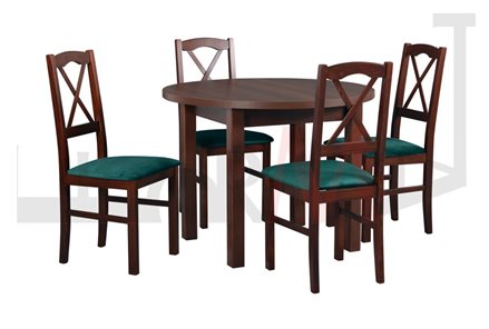 Stół POLI 4 + krzesła NILO 11 (4szt.) - zestaw DX21A