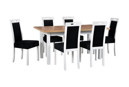 Stół MODENA 2XL + krzesła ROMA 5 (6szt.) - zestaw DX19A